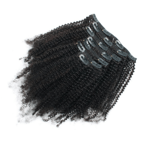 Sassina Natural Looking 8A Real 4B 4C Human Hair Clip in Extensions - Best Clip in Extensions for African American Hair - DivasHairCare.com