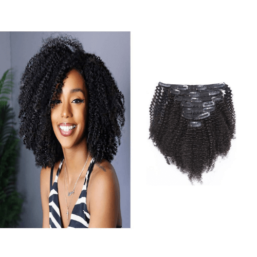 Loxxy Afro Kinky Curly Clip In Hair Extensions - Best Clip in Extensions for African American Hair - DivasHairCare.com