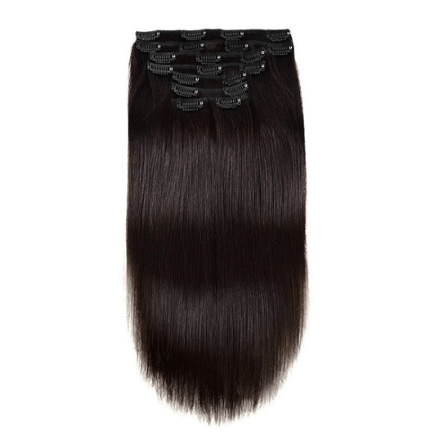 Real Remy Thick Clip in Human Hair Extensions - Best Clip in Extensions for African American Hair - DivasHairCare.com