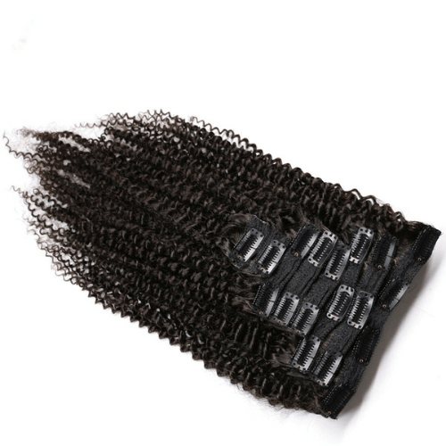 KeLang Afro Kinkys Curly Clip in Hair Extensions - Best Clip in Extensions for African American Hair - DivasHairCare.com