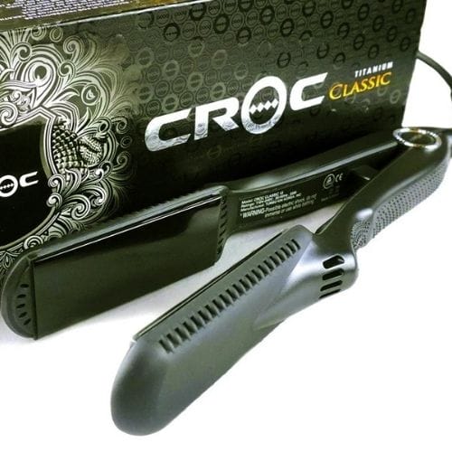 CROC Classic Silver Titanium Flat Iron - Best Flat Iron For African American Hair - Divashaircare.com