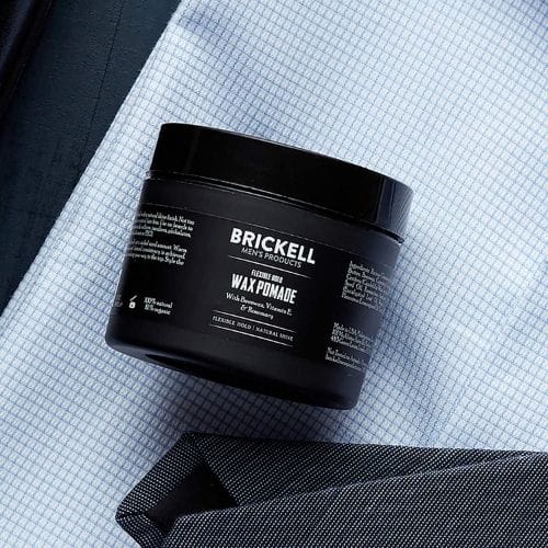 Brickell Men's Flexible Hold Wax Pomade for Men - Best Hair Wax For Men - DivasHairCare.com