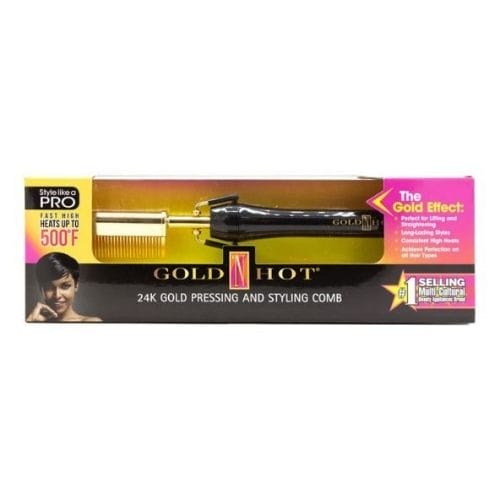 Gold N Hot Professional Styling Comb with Mtr - Best Pressing Cream for Natural Hair - DivasHairCare.com