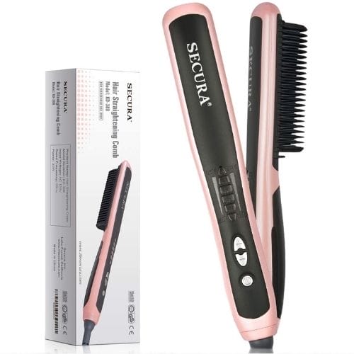 Secura Hair Straightener Comb with PTC Ceramic Heating Elements - Best Pressing Cream for Natural Hair - DivasHairCare.com