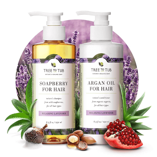 Gentle Argan Oil Shampoo & Conditioner by Tree to Tub - Best Shampoo For Permed Hair - Divashaircare.com